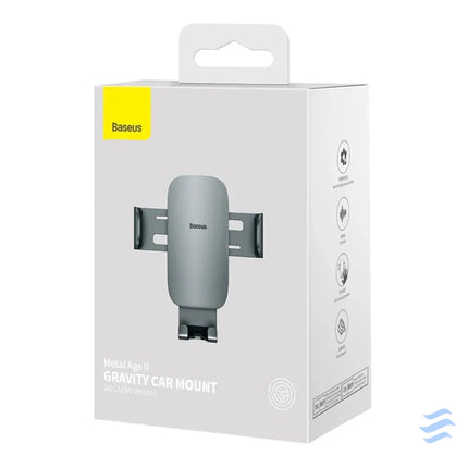 Baseus Metal Age II Gravitational Car Holder on ventilation grid (gray) Phone holders
