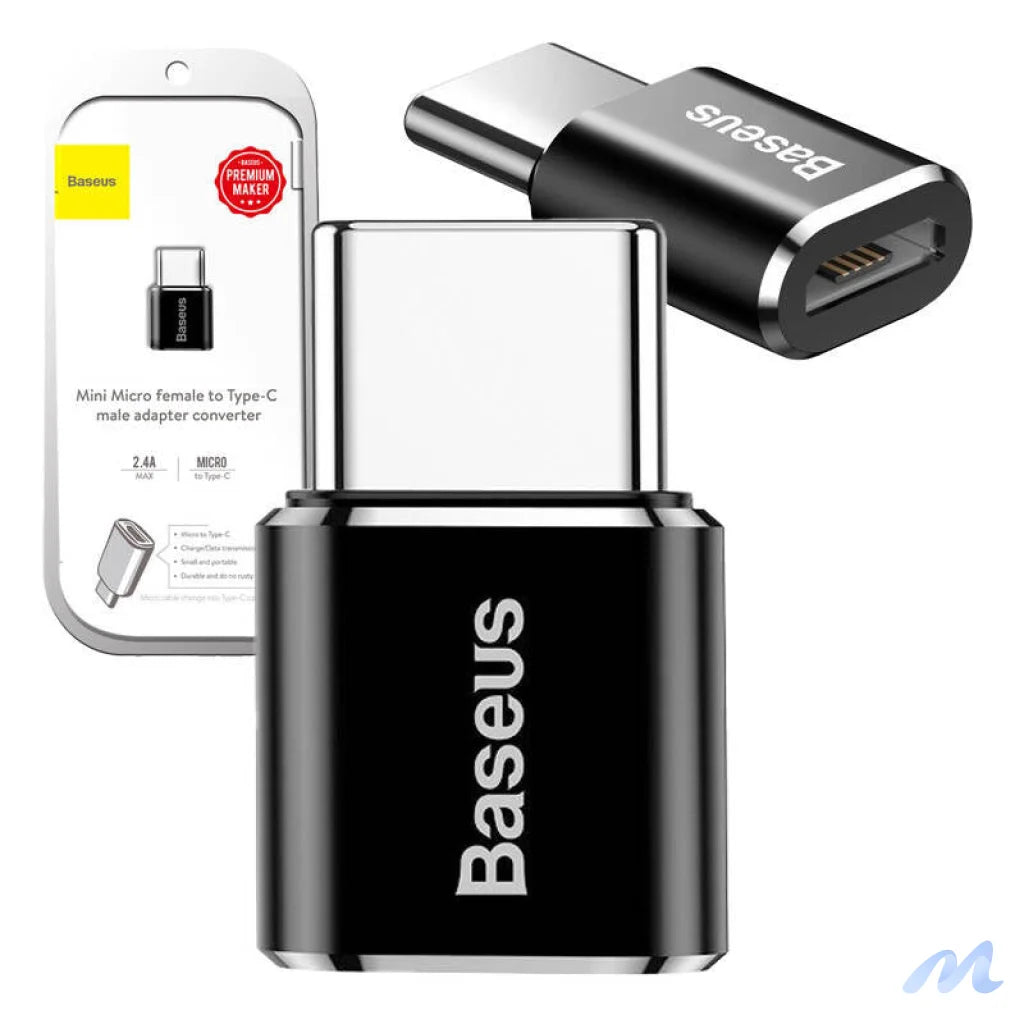 Baseus Micro USB to USB Type-C adapter - black