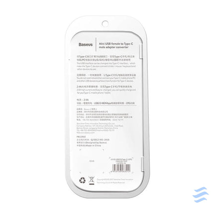 Baseus Micro USB to USB Type C adapter black Adapters connectors and converters