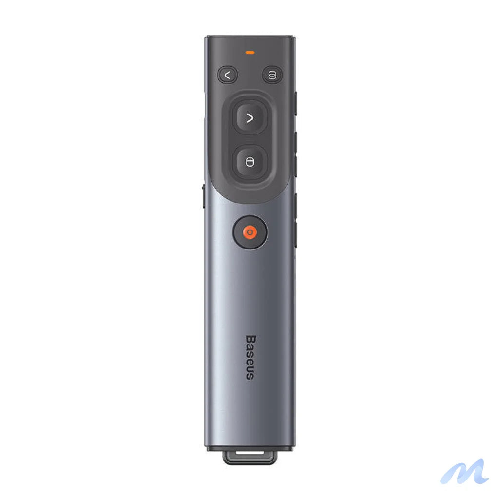 Baseus Orange Dot Multifunctional remote control for presentation, with a red laser pointer - gray