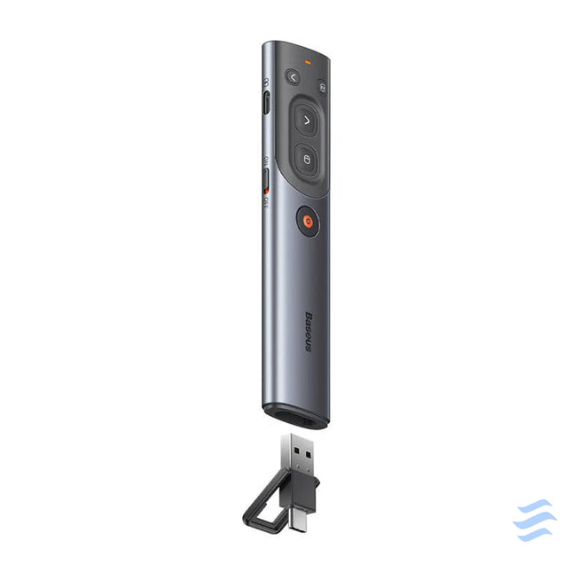 Baseus Orange Dot Multifunctional remote control for presentation with a red laser pointer gray Laser pointers