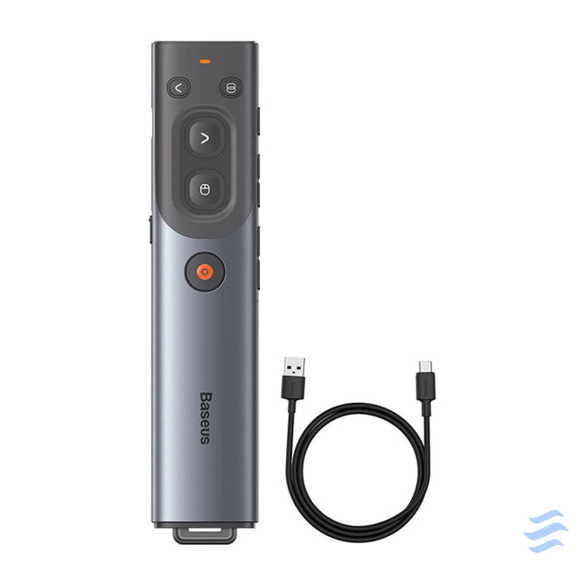 Baseus Orange Dot Multifunctional remote control for presentation with a red laser pointer gray Laser pointers