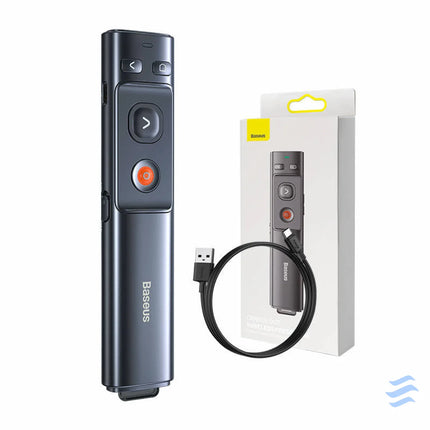 Baseus Orange Dot Multifunctionale remote control for presentation with a green laser pointer gray Laser pointers
