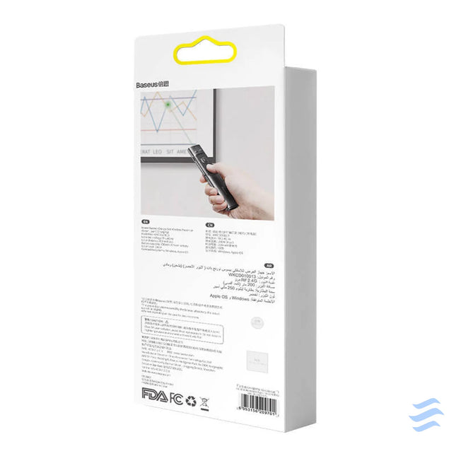 Baseus Orange Dot Multifunctionale remote control for presentation with a green laser pointer gray Laser pointers