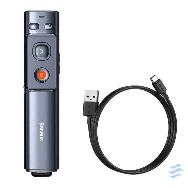 Baseus Orange Dot Multifunctionale remote control for presentation with a green laser pointer gray Laser pointers