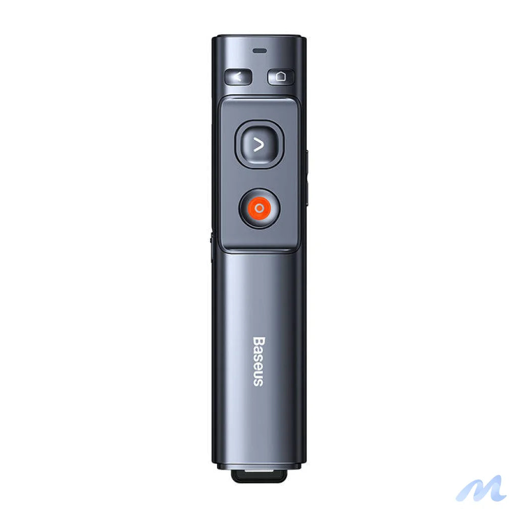 Baseus Orange Dot Multifunctionale remote control for presentation, with a green laser pointer - gray