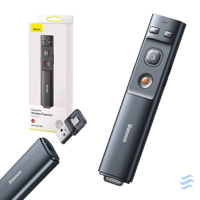 Baseus Orange Dot Multifunctionale remote control for presentation with a laser pointer gray Laser pointers