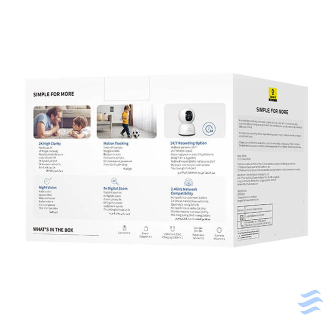 Baseus P1 Lite 2K Indoor Camera (White) IP cameras