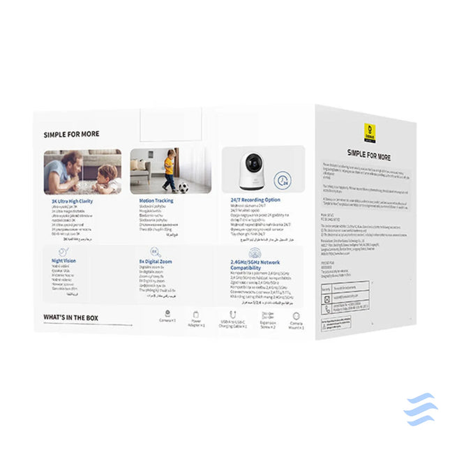 Baseus P1 Pro 3K Indoor Camera (White) IP cameras