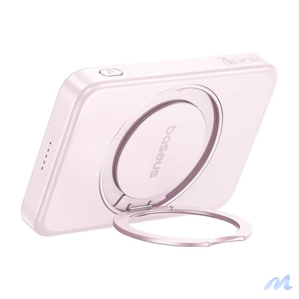 Baseus powerbank with stand PicoGo Qi2 5000mAh 20W (pink)