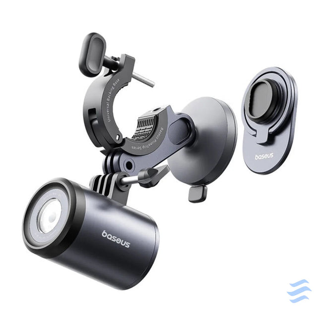 Baseus PrimeTrip 2 in 1 bike mount phone holder + flashlight (black) Mounts