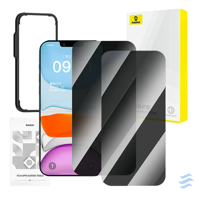 Baseus privacy tempered glass Superior for iP 11Pro/X/XS + 2x cleaning kit i EasyStick For smartphones