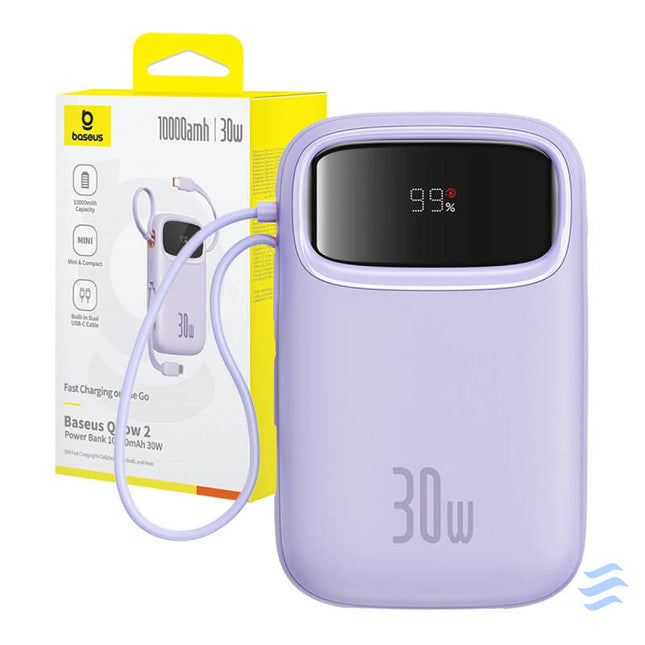 Baseus QPow 2 10000mAh 30W 2xUSB C powerbank (purple) Powerbanks