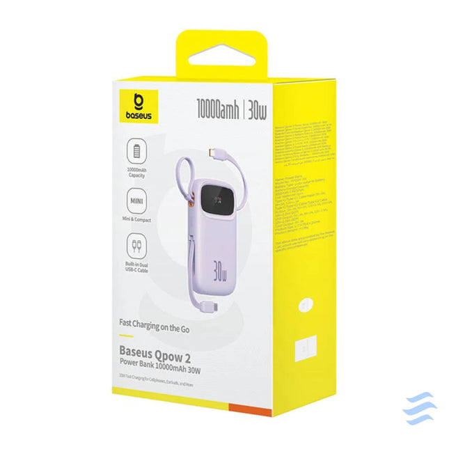 Baseus QPow 2 10000mAh 30W 2xUSB C powerbank (purple) Powerbanks