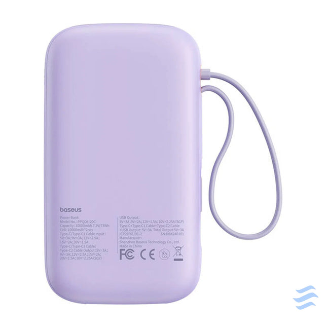 Baseus QPow 2 20000mAh 30W 2xUSB C powerbank (purple) Powerbanks