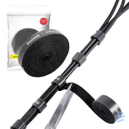 Baseus Rainbow Circle Velcro Straps 3m Black Cable organizers