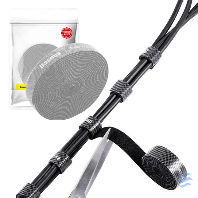 Baseus Rainbow Circle Velcro Straps 3m Grey Cable organizers