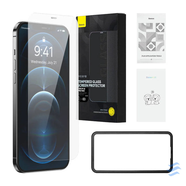 Baseus Schott HD Tempered Glass with dust filter 0.3mm for iPhone 12 Pro Max For smartphones