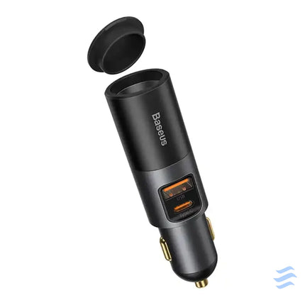 Baseus Share Together Fast Charge Car Charger with Cigarette Lighter Expansion Port 2x USB 120W (Gray) Car chargers