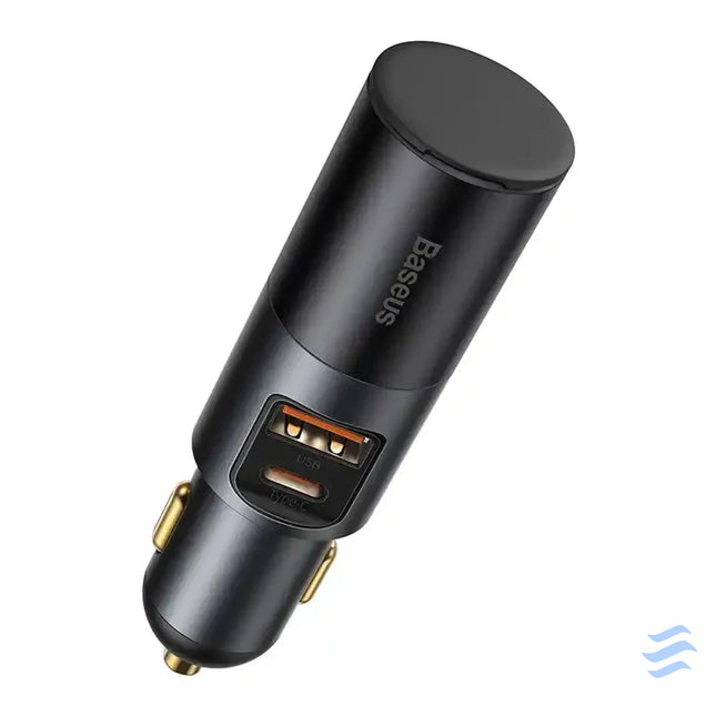 Baseus Share Together Fast Charge Car Charger with Cigarette Lighter Expansion Port 2x USB 120W (Gray) Car chargers
