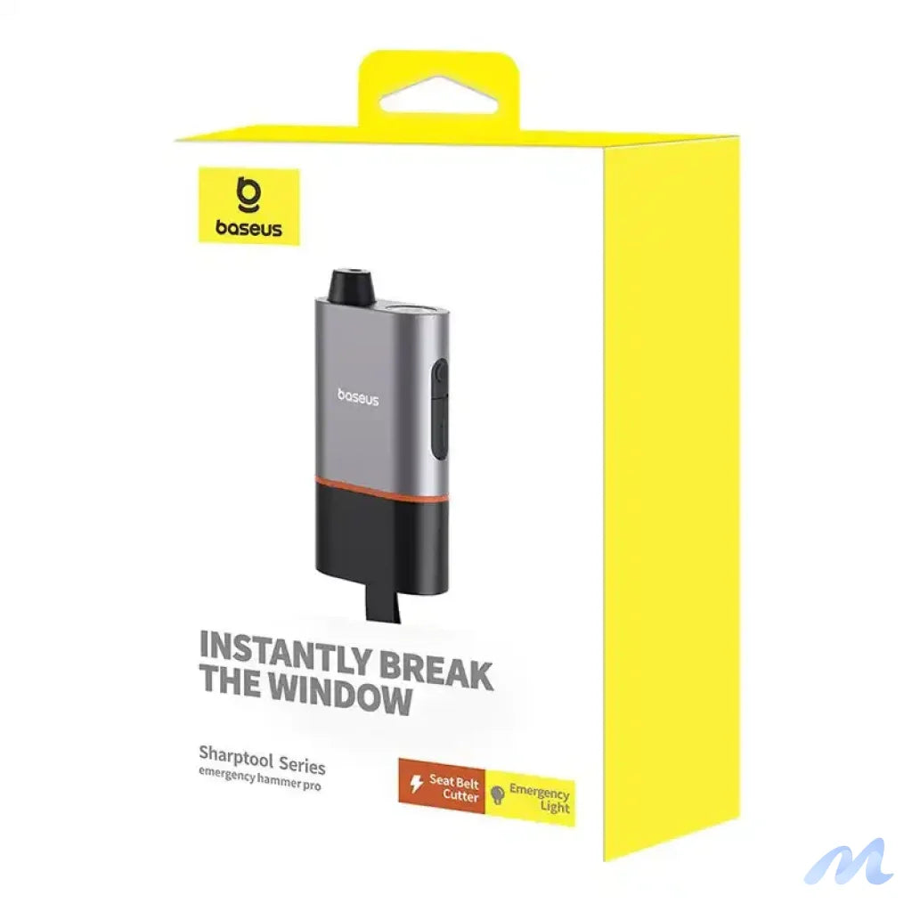 Baseus Sharp Tool Safety Hammer (Window-breaking+Safety belt cutting) Black