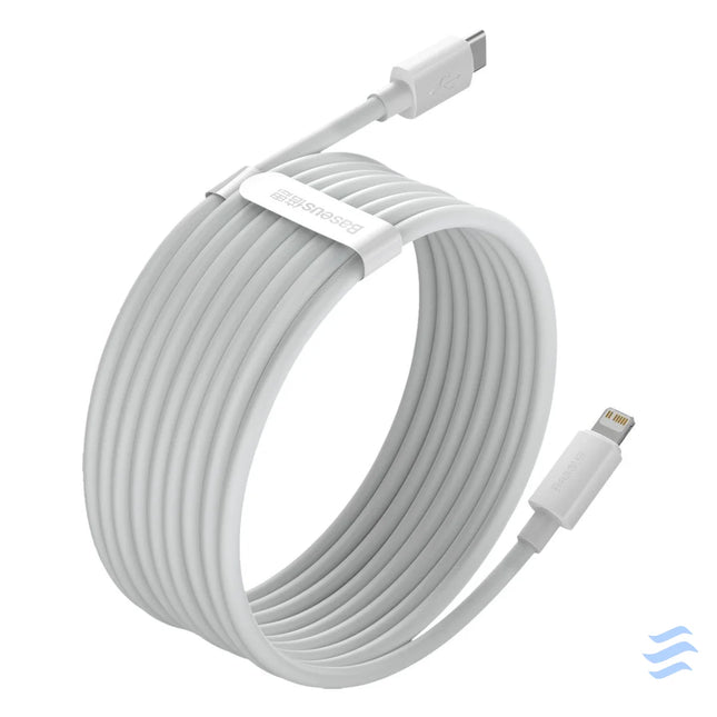 Baseus Simple Wisdom Data Cable Kit USB C to Lightning PD 20W (2PCS/Set) 1.5m White USB C to Lightning