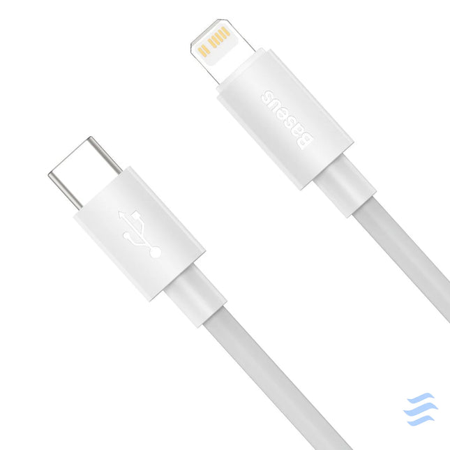 Baseus Simple Wisdom Data Cable Kit USB C to Lightning PD 20W (2PCS/Set) 1.5m White USB C to Lightning