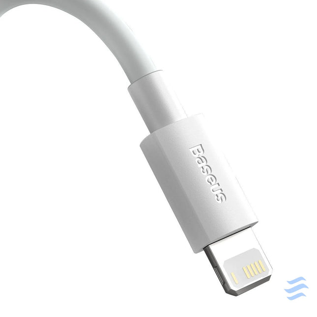 Baseus Simple Wisdom Data Cable Kit USB to Lightning 2.4A (2PCS/Set）1.5m White USB to Lightning