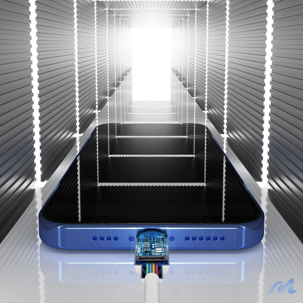 Baseus Simple Wisdom Data Cable Kit USB to Lightning 2.4A (2PCS/Set）1.5m White