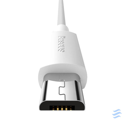 Baseus Simple Wisdom Data Cable Kit USB to Micro 2.1A (2PCS/Set) 1.5m White USB to Micro USB