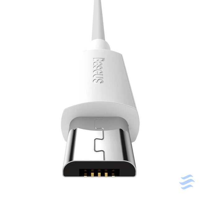 Baseus Simple Wisdom Data Cable Kit USB to Micro 2.1A (2PCS/Set) 1.5m White USB to Micro USB