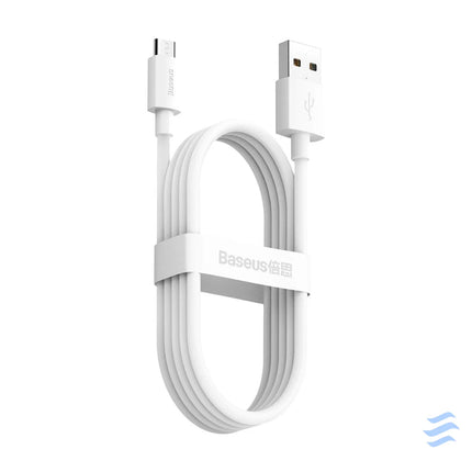 Baseus Simple Wisdom Data Cable Kit USB to Micro 2.1A (2PCS/Set) 1.5m White USB to Micro USB