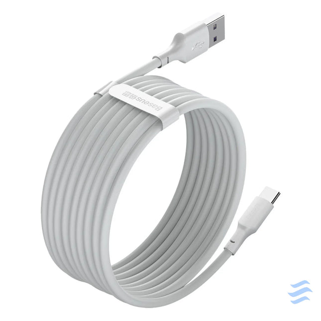 Baseus Simple Wisdom Data Cable Kit USB to Type C 5A (2PCS/Set）1.5m White USB to USB C