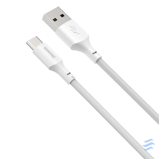 Baseus Simple Wisdom Data Cable Kit USB to Type C 5A (2PCS/Set）1.5m White USB to USB C
