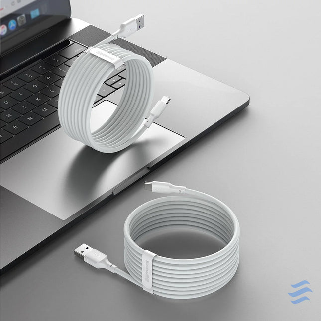 Baseus Simple Wisdom Data Cable Kit USB to Type C 5A (2PCS/Set）1.5m White USB to USB C