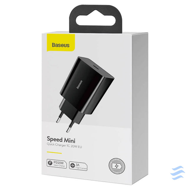 Baseus Speed Mini Quick Charger USB C PD 3A 20W (black) mains chargers
