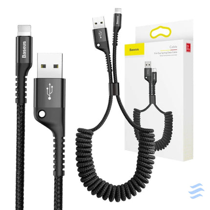 Baseus Spring loaded cable Lightning 1m 2A (black) USB to Lightning
