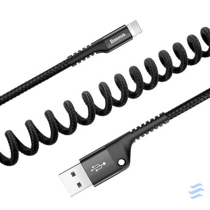 Baseus Spring loaded cable Lightning 1m 2A (black) USB to Lightning