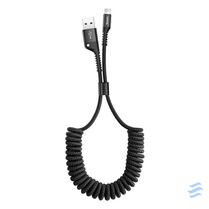 Baseus Spring loaded cable Lightning 1m 2A (black) USB to Lightning
