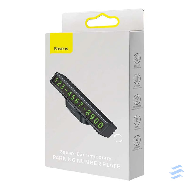 Baseus Square Bar Temporary Parking Number Plate (Black) Other