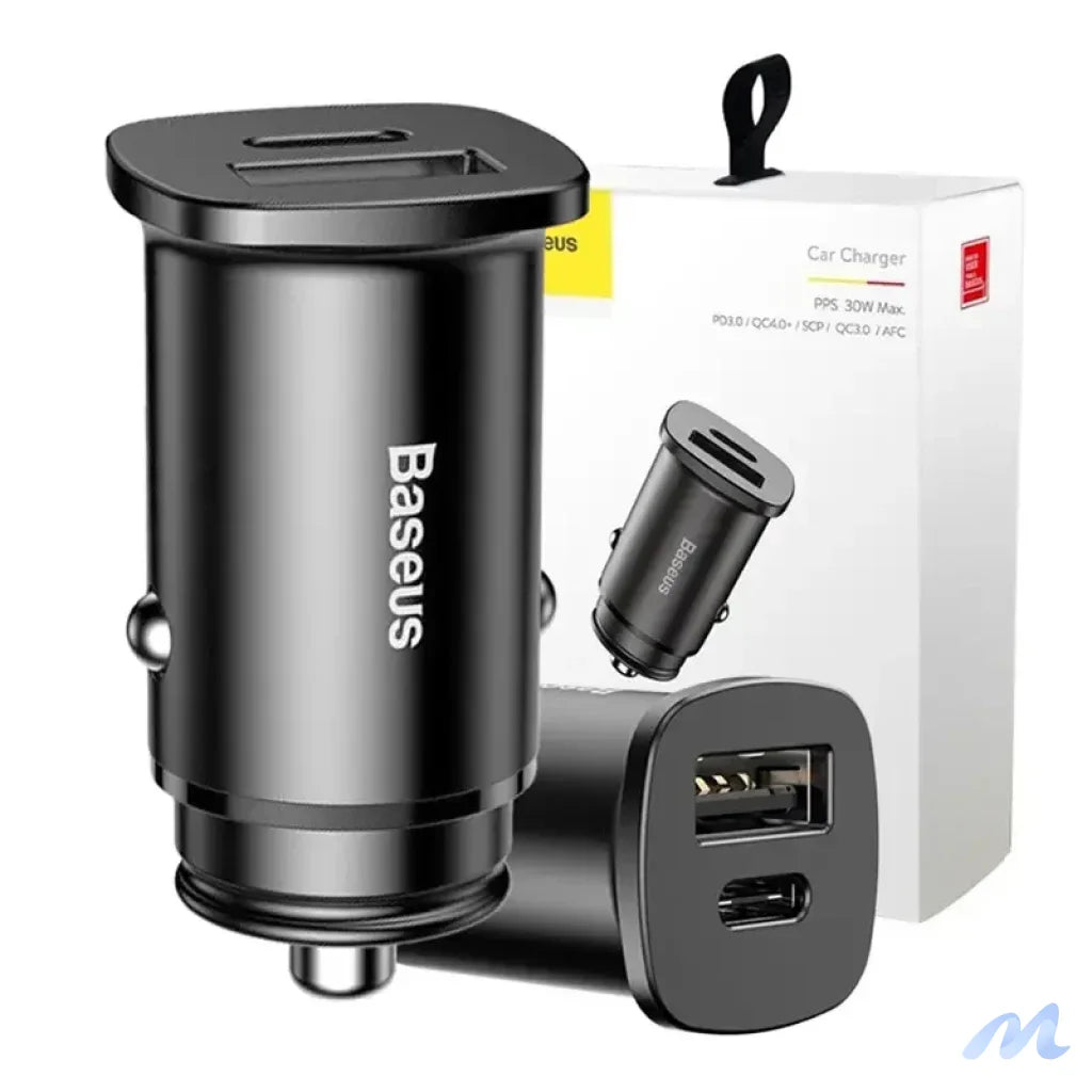 Baseus Square Car Charger PPS QC4.0 / PD3.0 5A 30W (black)