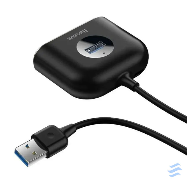 Baseus Square Round USB Adapter HUB USB 3.0 to 1x USB 3.0 + 3x USB 2.0.1m (Black) Hubs