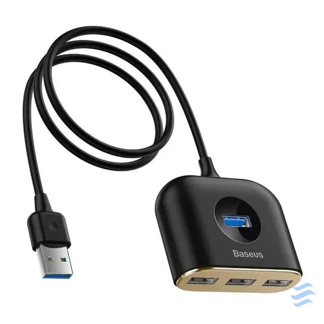Baseus Square Round USB Adapter HUB USB 3.0 to 1x USB 3.0 + 3x USB 2.0.1m (Black) Hubs