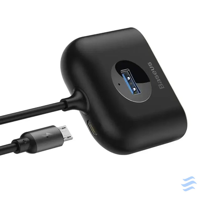 Baseus Square Round USB Adapter HUB USB 3.0 to 1x USB 3.0 + 3x USB 2.0.1m (Black) Hubs