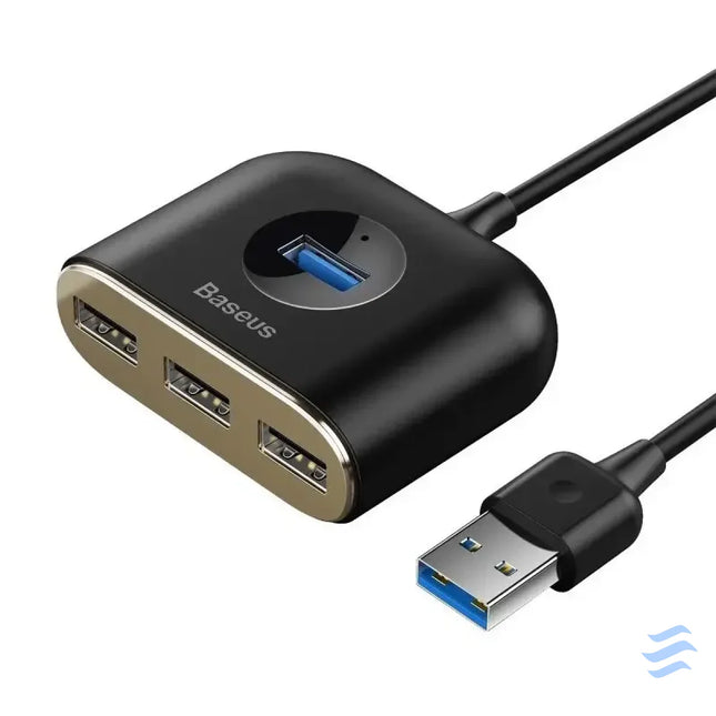 Baseus Square Round USB Adapter HUB USB 3.0 to 1x USB 3.0 + 3x USB 2.0.1m (Black) Hubs