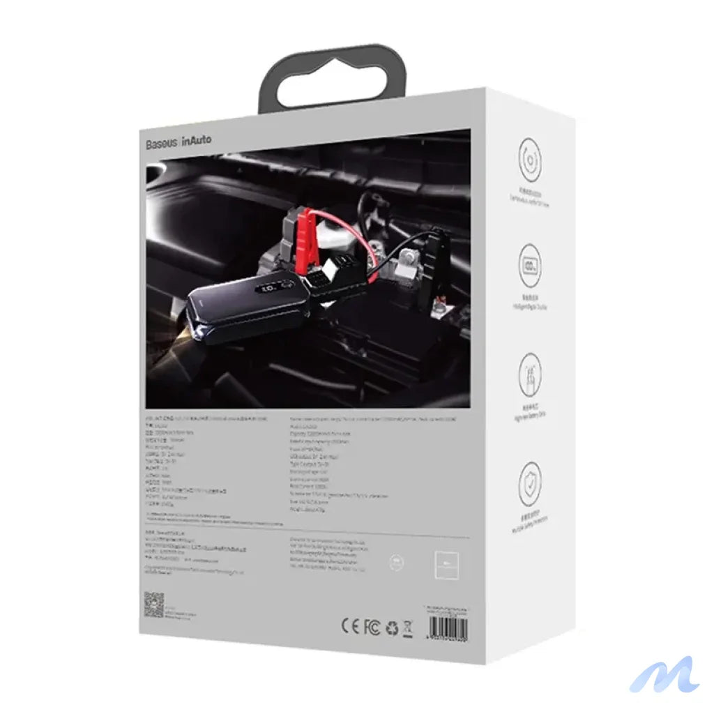 Baseus Super Energy Car Jump Starter 12000mAh, 1000A, USB (black)