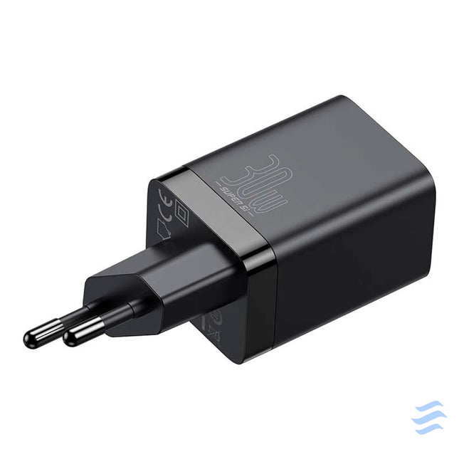 Baseus Super Si Pro Quick Charger USB + USB C 30W (black) mains chargers