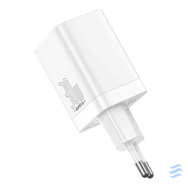 Baseus Super Si Pro Quick Charger USB + USB C 30W (white) mains chargers