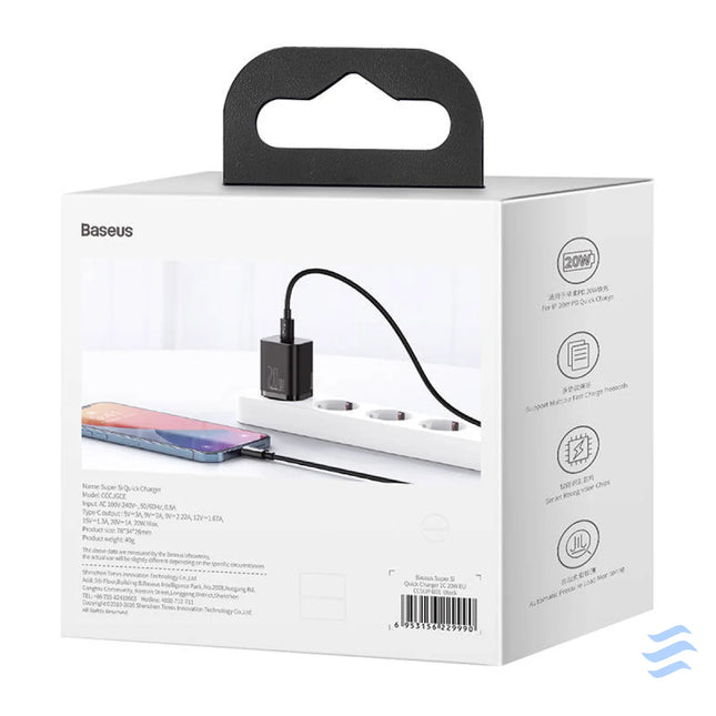 Baseus Super Si Quick Charger 1C 20W (black) mains chargers