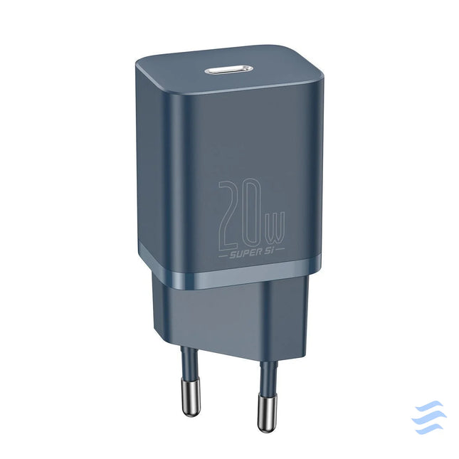 Baseus Super Si Quick Charger 1C 20W with USB C cable for Lightning 1m (blue) mains chargers